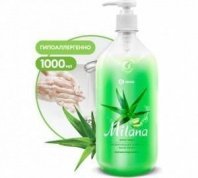 Жидкое крем-мыло 1000мл MILANA алоэ вера с дозатором GRASS
