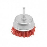 Щетка нейлоновая для дрели 65мм, чашка со шпилькой Pobedit