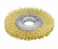 Кордщетка дисковая P.I.T. 125x0,3мм, латунированная витая проволока, отверстие 22,2 мм (APLS12-U125)