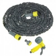 Шланг полив. растягивающийся 22м 1/2 тканевая оплетка с пистолетом-разбыр и коннектором