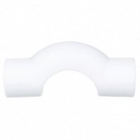 Обводное колено с муфтой полипроп, d20 мм, короткое, бел, РосТурПласт