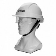 Каска защитная (белая) ударопрочная «Форвард» (К-05), ABS/PC, комплект со встроенными очками ОЧК-05 Форвард// 