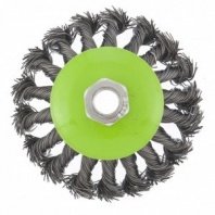 Щетка металл. для УШМ 100мм/М14 тарелка крученая проволока 0,5мм Сибртех