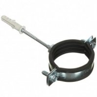 Хомут сантехнический д/труб (1 1/2") (1), сталь, со шпилькой и дюбелем, СантехКреп