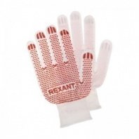 Перчатки нейлоновые с ПВХ х/б белые Точка REXANT