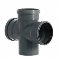 Крестовина канализационная 1-плоск, 110х110х110мм, 90 град., РосТурПласт, полипроп, 36473