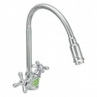 Смеситель для кухни, Juguni, гибк излив, с кран-буксой, хром, 0402.980