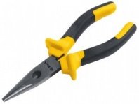 Длинногубцы 180мм, 2К рукоятки, тонконосы полированные, сталь С55,