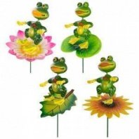 Штекер садовый "Лягушка на цветке" GS-AR3057-5