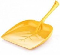 Совок для мусора пластик, короткая ручка, Листик