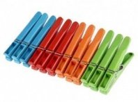 Набор прищепок 12шт, бельевых "Пингвин" в пленке полипропиленовой