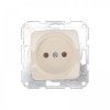 Розетка 1 гнездо С/У, б/з, бежевая, 10А мех., керамика, KRANZ, DEA