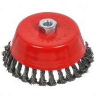 Щетка чашка УШМ 150мм крученая М14, проволока, гайка Bartex