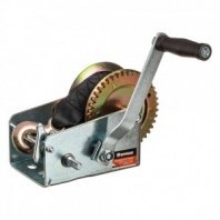 Лебедка ручная шестеренчатая TRT 1301S (трос - ремень) 1360кг, длина троса 8м ЕРМАК