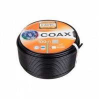 Кабель коаксиальный SAT-703PE, Cu/Al/CuSn, 75%, 75Ом, 100м, OUTDOOR, черный CAVEL