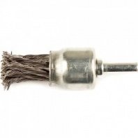 Щетка для дрели 25мм, чашка крученая со шпилькой кисть для дрели REDVERG витая(830101)