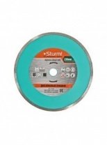 Алмазный диск сплошной 230х22мм, высота алмаз. слоя 7мм, мокрый рез Sturm