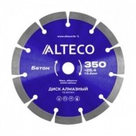 Алмазный диск сегмент 350х25,4мм, по бетону Alteco