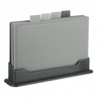 Набор разделочных досок 5шт пластик 30х22см на подставке, SATOSHI