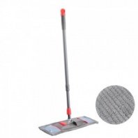 Швабра с насадкой гладкий ворс, телескоп.ручка 83-126см, 44x15см, BY