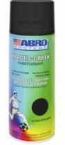 Эмаль черная матовая 400мл акриловая, краска спрей ABRO SP-012-AM (Черный матовый) 1/12