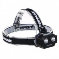 Фонарь налобный светодиодный аккумуляторный, 2 P30 LED +3 SMD, 5 режимов, 1200мАч, 7,2х4,8х4см, USB кабель