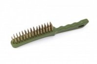 Щетка с пласт. рукоят. латунная щетина 4-х рядн. ДТ