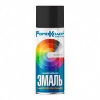 Эмаль черная матовая 520мл акриловая, Ремоколор