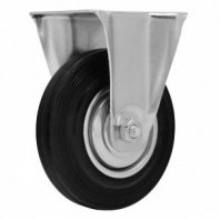 Колесо неповоротное 125мм, крепление платформенное// Сибртех