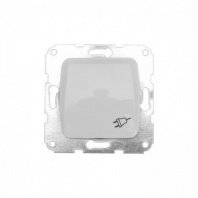 Розетка 1 гнездо С/У, с/з, белая, с крышкой, 16А мех., KRANZ, DEA