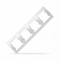 Рамка 4 места, горизонтальная, белая "Бриллиант" UNIVersal (акц.)
