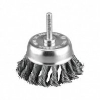 Кордщетка чашечная P.I.T. 75x0,5мм, стальная крученая проволока, хвостовик 6 мм (APLS10-A075)