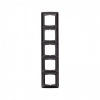 Рамка 5 мест, горизонтальная, Черный Металлик DEA KRANZ