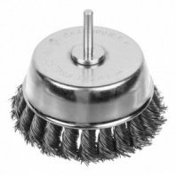 Щетка для дрели 100мм, чашка крученая со шпилькой, витая стальная проволока РемоКолор