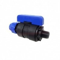 ПНД кран d50х1 1/4", наруж рез, шаровой, цанга, Valfex