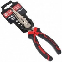 Длинногубцы 200мм, 2К рукоятки, Bartex, Профи, 909018.1222 (тонкогубцы)