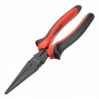 Длинногубцы 200мм, никелированные, 2К рукоятки, Black Nickel, прямые, Matrix (тонкогубцы)