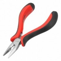 Длинногубцы 130мм, никелированные, 2К рукоятки, мини, прямые, авторазжим, Matrix (тонкогубцы)