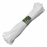 Шнур 5мм (20м) полипропиленовый с серд. белый Сибртех