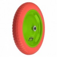 Колесо полиуретановое 3,00х8х20, длина оси 80мм, подшипник 20мм, Сибртех