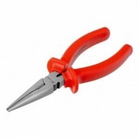 Длинногубцы 160мм, Econom, прямые шлифованные, пластмассовые рукоятки Matrix (тонкогубцы)