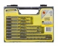 Набор буров SDS+ 8шт в пласт коробке (5,6,8х110; 6,8,10х160; 8,10х210) ЭНКОР