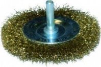 Щетка для дрели 75мм, дисковая пушистая со шпилькой 888