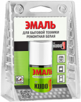 Эмаль белая 15мл KUDO для бытовой техники с кисточкой