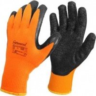 Перчатки акриловые утепленные рельефный латексный облив, XL