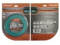 Алмазный диск турбоволна 180x22мм, сухой и мокрый рез, Sturm!