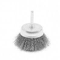 Щетка для дрели 65мм, чашка пушистая со шпилькой, стальная проволока Pobedit