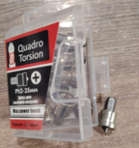 Бита 1/4" с ограничителем Рh2-25мм (10 шт/кор) "Quadro Torsion"