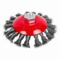 Щетка металл. для УШМ 115мм/М14 тарелка крученая стальная проволока, посадоч. гайка РемоКолор