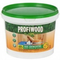 Лак-антисептик Profiwood, воднодисп, полуглянцевый, полиакрил, для внутр и наруж раб, 2.5 кг